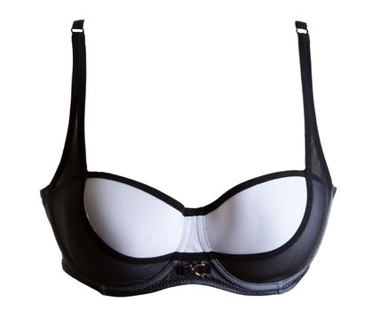 black bra isolated on a white background