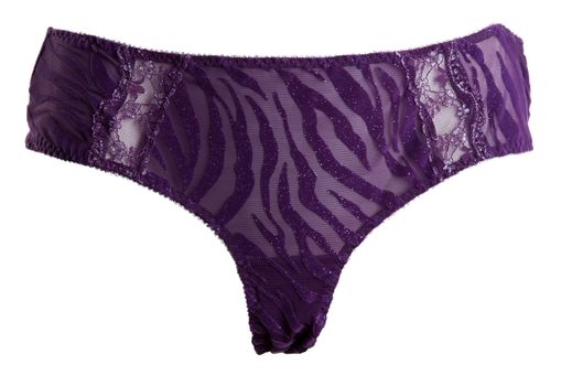 violet ladies underwear on a white background