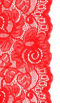 Decorative lace with pattern on white background
