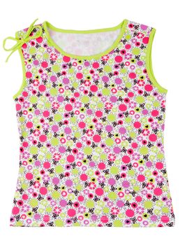 Children's colored T-shirt isolated on white background