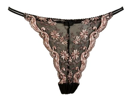 beautiful female panties on a white background isolated on white background