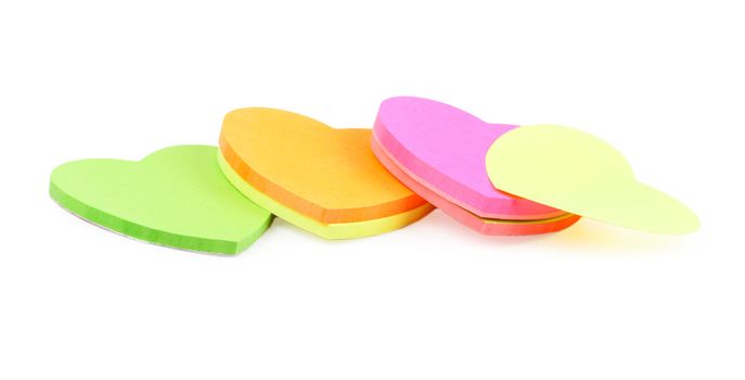 sticker in the shape of a heart isolated on white background