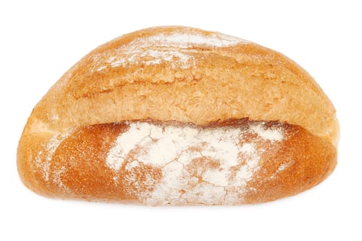loaf of fresh rye bread, sprinkled with flour