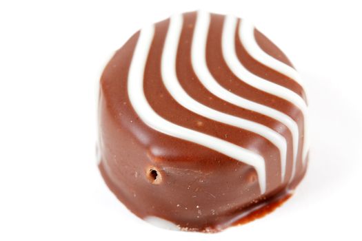 chocolate candies isolated on white background