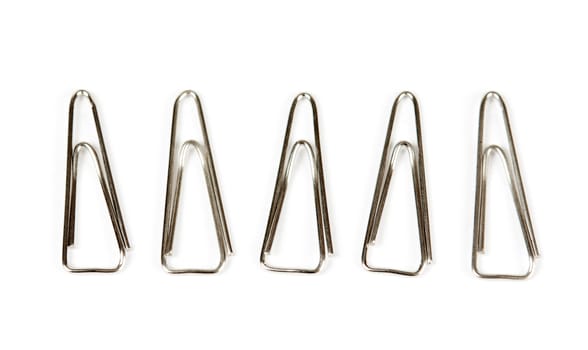 steel staples office isolated on a white background