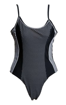 black closed swimsuit isolated on white background