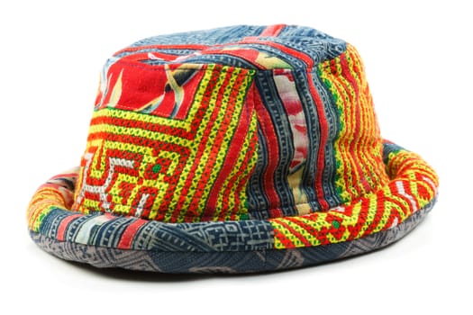 Thai colored hat isolated on white background