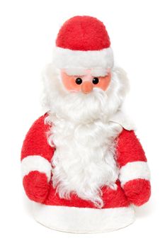 Vintage Santa Claus doll isolated on a white background