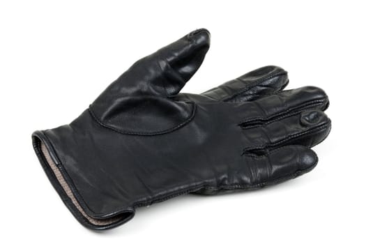 one leather glove isolated on white background