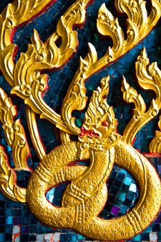 Golden Naga in Wat Pho,Bangkok,Thailand