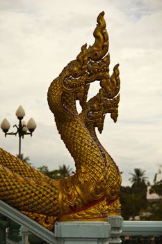 Golden Naga in Ratchaburi,Thailand
