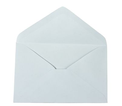open empty envelope isolated on a white background