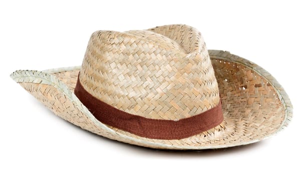 straw hat isolated on white background