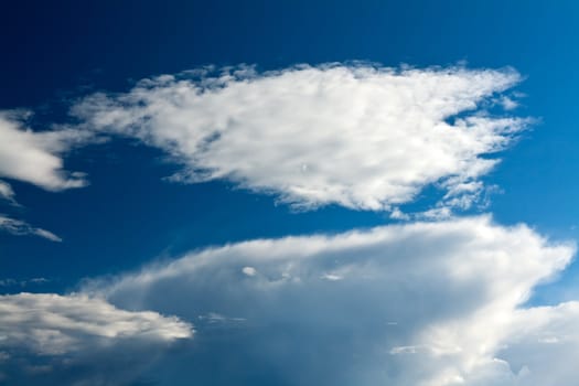 beautiful clouds against the blue sky