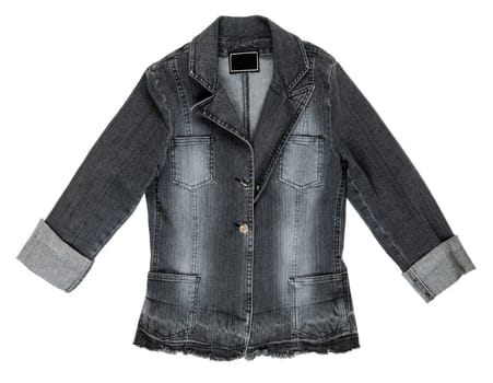 denim jacket isolated on a white background