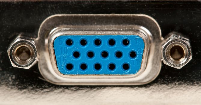 old blue connector for the monitor