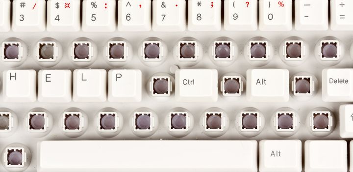 word help, and Ctrl + Alt + Delete on the keyboard partially disassembled