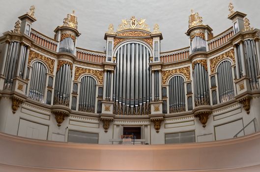 Old organ in the church in Helsinki, Finland