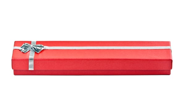 red gift box isolated on a white background