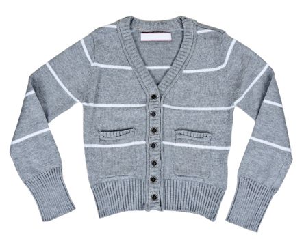 Baby knitted sweater insulated on white background
