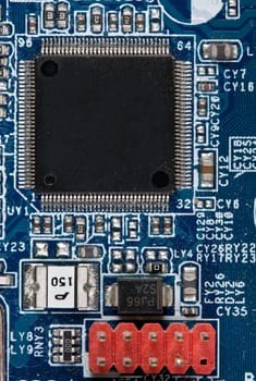blue chip, part of the motherboard background