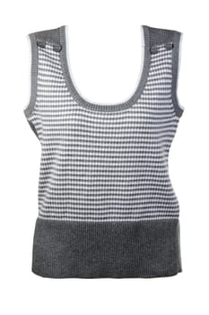 warm gray vest with a white background