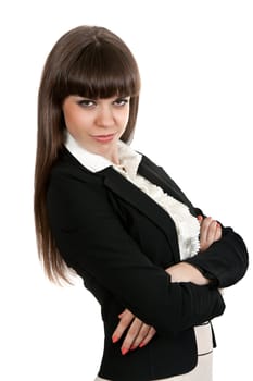 Portrait of business woman isolated on white background