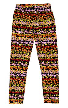 Color women's tight leggings on a white background