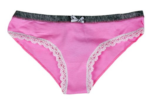 Female red panties isolated on a white background