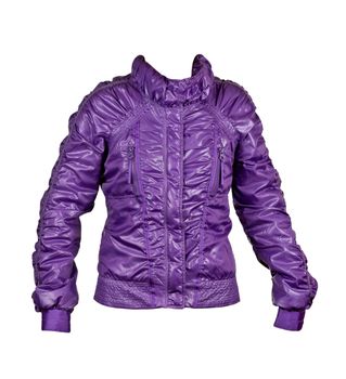 purple ladies fashion jacket isolated on a white background