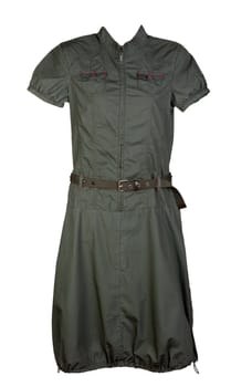 Women's dress khaki isolated on a white background