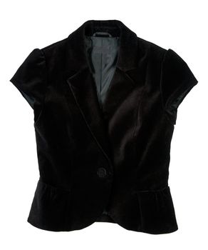 a black velvet waistcoat isolated on white background