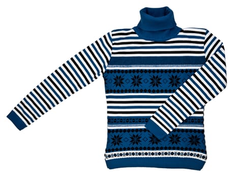 sweater with a pattern isolated on white background