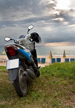 motorcycle on Karon Beach Phuket in Thailand
