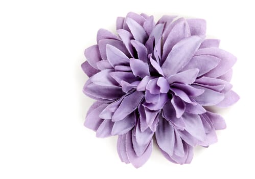 purple flower from tissue isolated on a white background