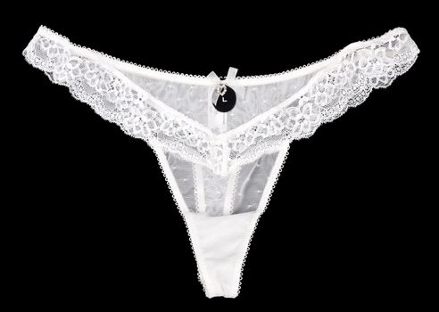 women's panties isolated on black background
