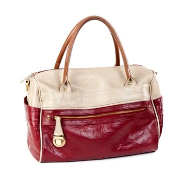 Fashionable women's bag isolated on white background