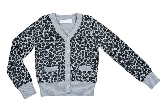 gray mottled sweater isolated on a white background