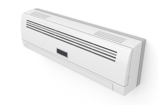 Air conditioner on white wall