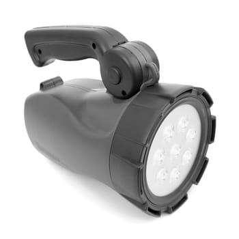 Flashlight for emergency lighting with white LEDs