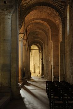 Sant Antimo Abbey near Montalcino in Tuscany, Italy