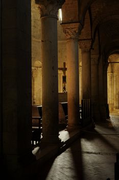 Sant Antimo Abbey near Montalcino in Tuscany, Italy