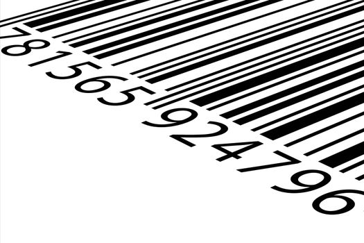 High resolution bar code on white background.