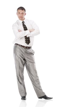 The elegant  businessman  on a white background