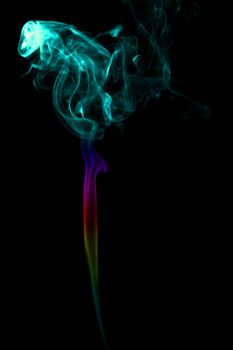 abstract mystical multi colored smoke 