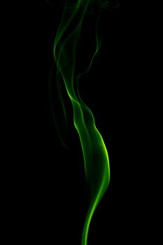 green smoke abstract background close up