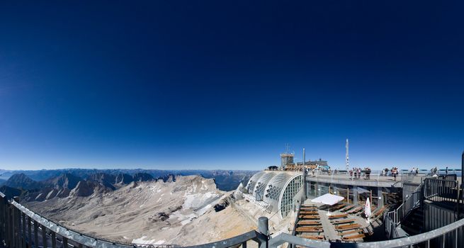 M�nchner Haus at the Zugspitze, mountain in the Alps, Border Germany and Austria