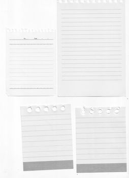 different size of notepad, isolated on white background