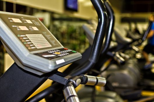 Man doing athlete exercise in fitness club