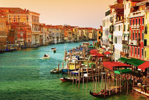 Beautiful water street - Grand Canal in Venice, Italy 